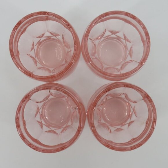 VTG Cambridge Georgian Set of 4 Pink Heather Bloom Shot Glasses 2.7in Barware - Picture 4 of 9